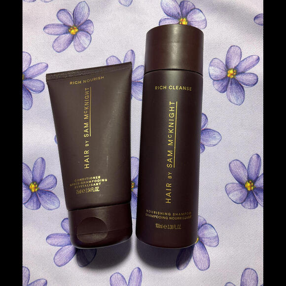 2 pc Set Sam McKnight Rich Nourish Shampoo 3.38oz  & Rich Conditioner 2.54oz NEW - Picture 1 of 3
